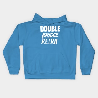 Double Bridge Retro Handlettering text White version Kids Hoodie